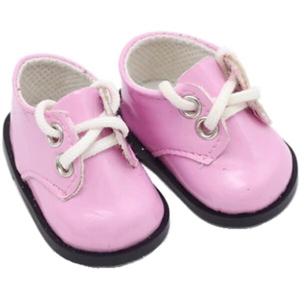 Rosa Baumwoll-Schnürschuhe für 14-Zoll-Puppen, Uteruik-Qualitätszubehör