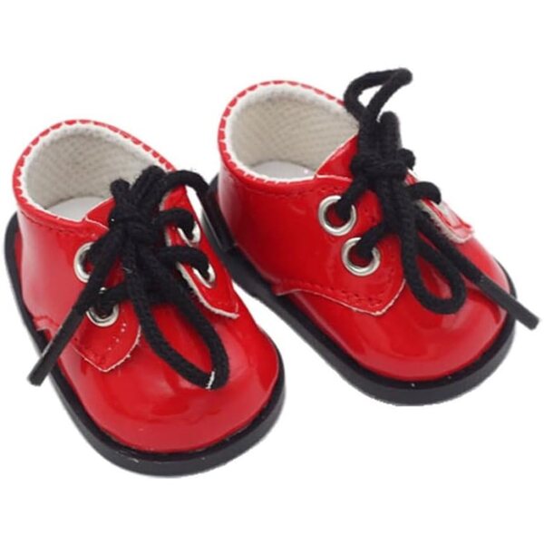 Scarpe in Pelle Rosse per Bambole 14 Pollici - Accessori di Qualità e Design Elegante