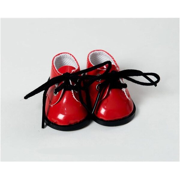 Scarpe in Pelle Rosse per Bambole 14 Pollici - Accessori di Qualità e Design Elegante
