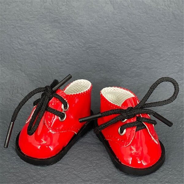 Scarpe in Pelle Rosse per Bambole 14 Pollici - Accessori di Qualità e Design Elegante