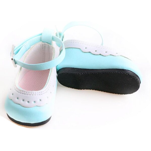 Lederschuhe für 18-Zoll-Puppe mit Schnalle – Flache Schuhe für 46-cm-Puppenkostüm