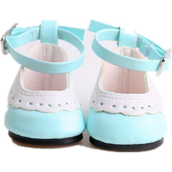 Lederschuhe für 18-Zoll-Puppe mit Schnalle – Flache Schuhe für 46-cm-Puppenkostüm
