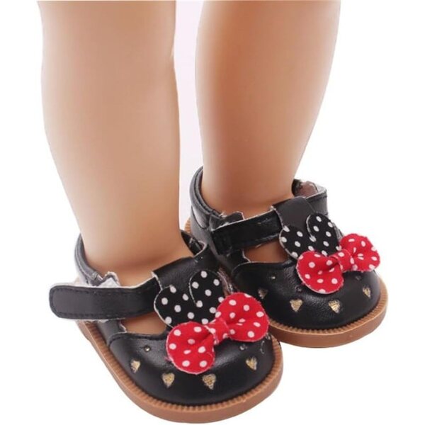 Lederschuhe mit Schleife für 46 cm Puppe – Freizeitaccessoires Uteruik