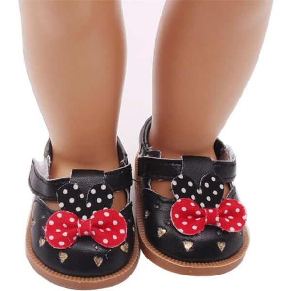 Lederschuhe mit Schleife für 46 cm Puppe – Freizeitaccessoires Uteruik