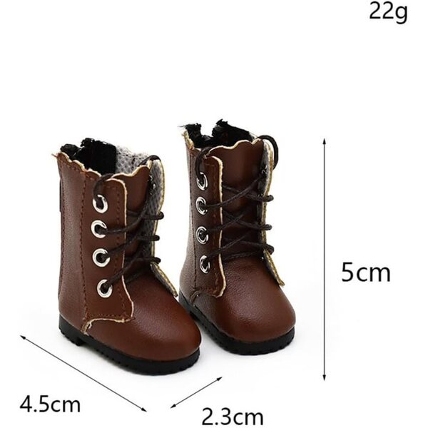 Braune Stiefel für BJD 1/6 30cm Puppe – Schnürschuhe Kostümzubehör