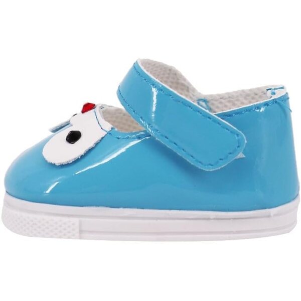 Blaue Lederschuhe für 46 cm große Puppen – Zubehör für das amerikanische Puppenkostüm