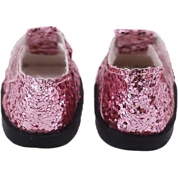 Lila Schuhe mit Pailletten für 14-Zoll-Puppen – elegantes Kostümzubehör