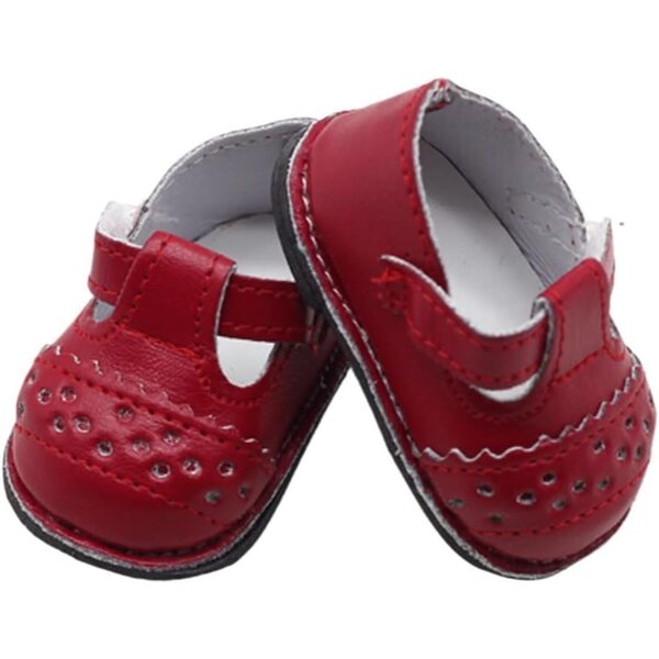 Scarpe in Pelle Rosse per Bambole da 16 Pollici - Accessori Costume Eleganti
