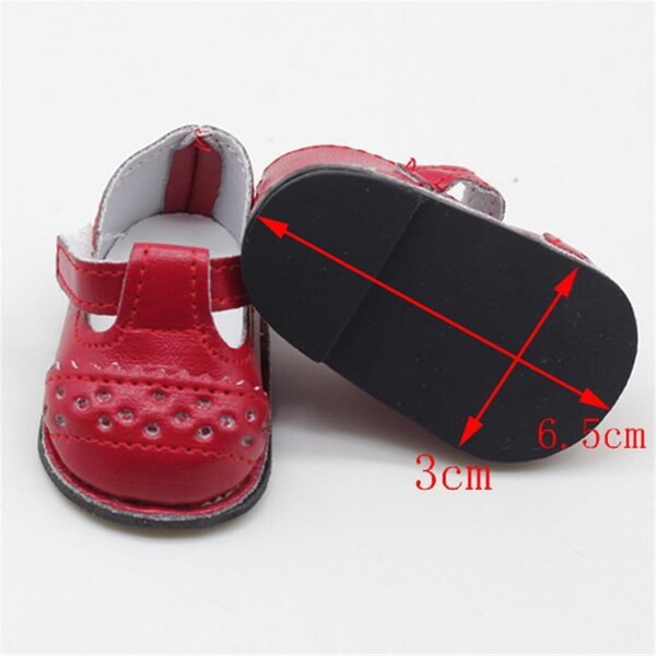 Scarpe in Pelle Rosse per Bambole da 16 Pollici - Accessori Costume Eleganti