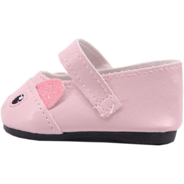 Lässige Lederschuhe für 46-cm-Puppen mit originellem Katzendesign