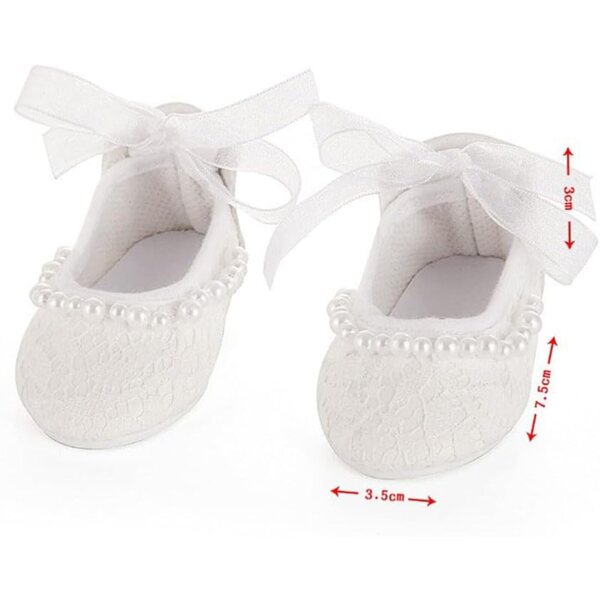 Scarpe bianche con lacci per bambola 46 cm, accessorio casual Uteruik