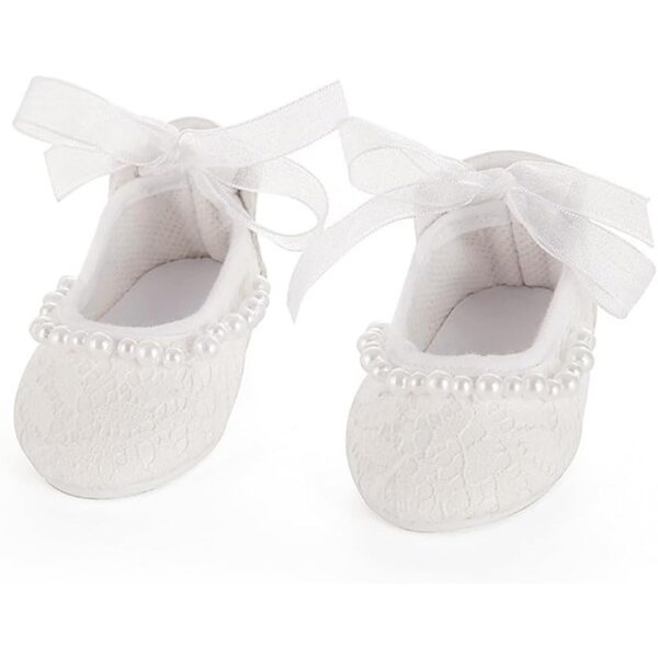 Scarpe bianche con lacci per bambola 46 cm, accessorio casual Uteruik