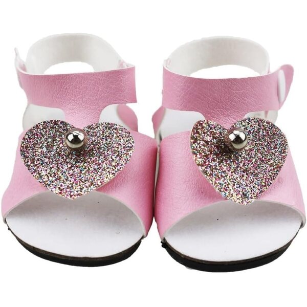 Sandali rosa per bambole 46 cm - Scarpe di qualità per bambole da 18 pollici