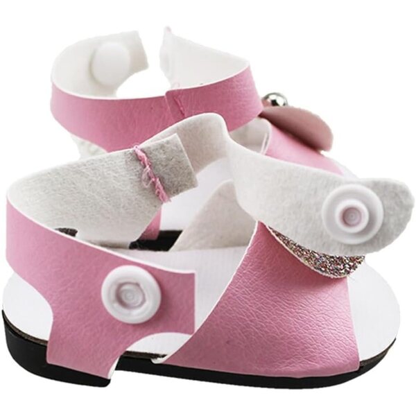 Sandali rosa per bambole 46 cm - Scarpe di qualità per bambole da 18 pollici