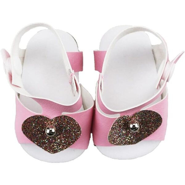 Sandali rosa per bambole 46 cm - Scarpe di qualità per bambole da 18 pollici