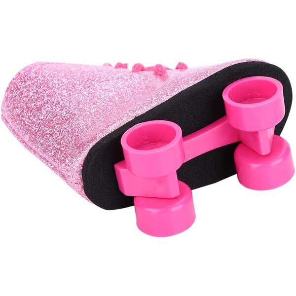 Leichte und modische Rollschuhe für 18-Zoll-Puppen in Rosa und Weiß