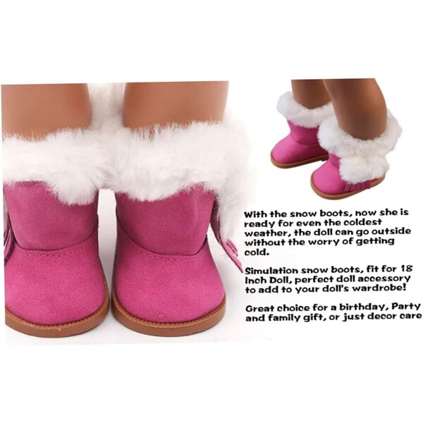 Winterstiefel für 18-Zoll-Puppen, modische und dekorative Schneestiefel
