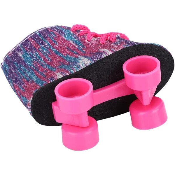 Scarpe Skate per Bambole 18 Pollici | Pattini a Rotelle Rosa e Colorati Trendy