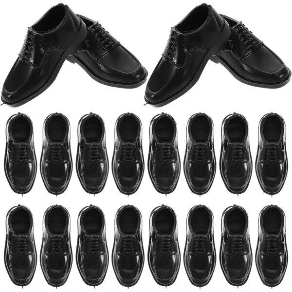 Eringogo 114 paia scarpe miniatura nere per action figure 11 pollici - accessori casa delle bambole