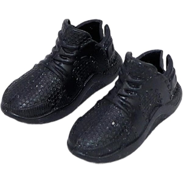 1/12 Sportschuhe für OB11-Puppen, Schwarz – bequemes und widerstandsfähiges Schuhwerk