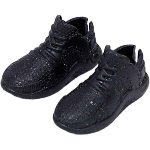 1/12 Sportschuhe für OB11-Puppen, Schwarz – bequemes und widerstandsfähiges Schuhwerk