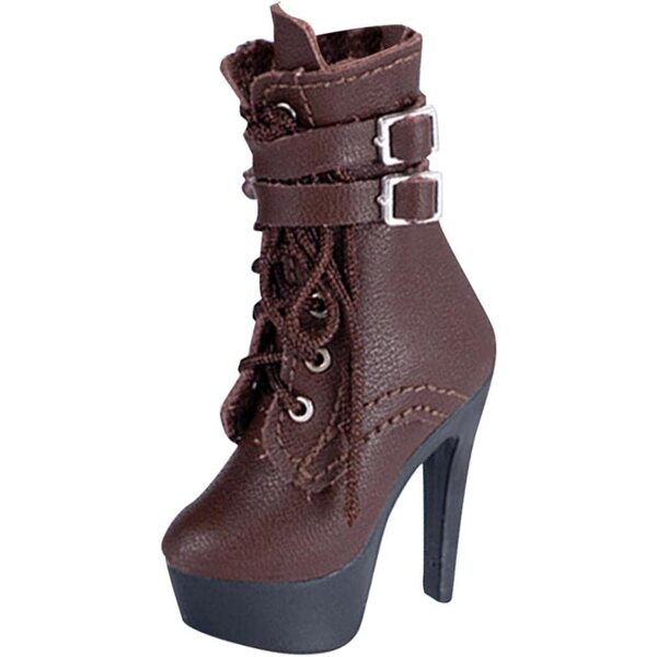 1:6 High Heel Stiefel für 12 Zoll Actionfigur Braunes Puppenzubehör