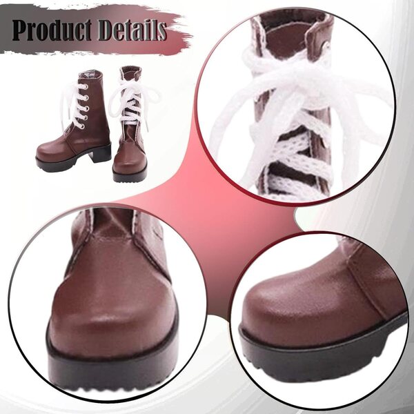 Braune PU-Stiefel für 1/3 Puppen – Schuhe für 24 cm große Actionfiguren