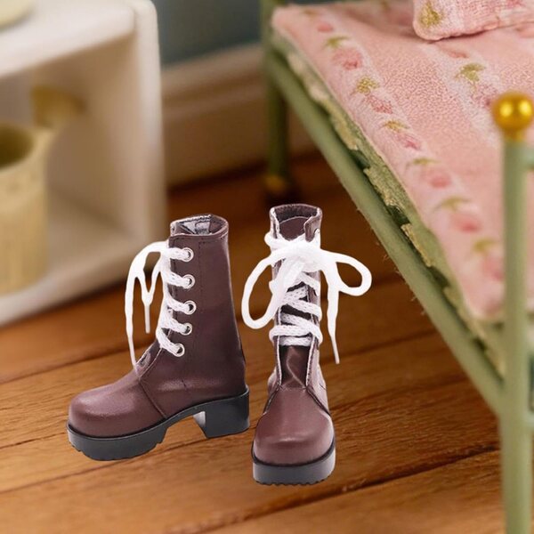 Braune PU-Stiefel für 1/3 Puppen – Schuhe für 24 cm große Actionfiguren
