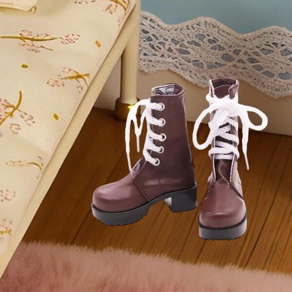 Braune PU-Stiefel für 1/3 Puppen – Schuhe für 24 cm große Actionfiguren