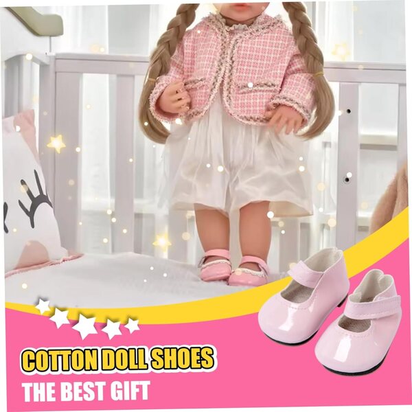 18-Zoll-PU-Puppenschuhe, süßes und dekoratives Design, 1 Paar
