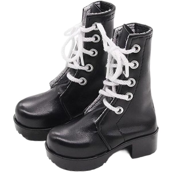 1:3 Schwarze PU-Puppenstiefel für 24-Zoll-Actionfiguren