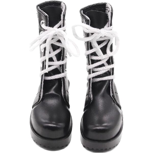 1:3 Schwarze PU-Puppenstiefel für 24-Zoll-Actionfiguren