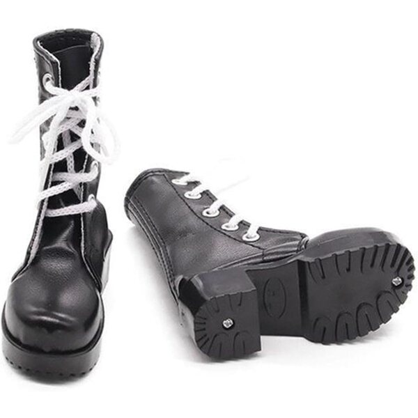 1:3 Schwarze PU-Puppenstiefel für 24-Zoll-Actionfiguren