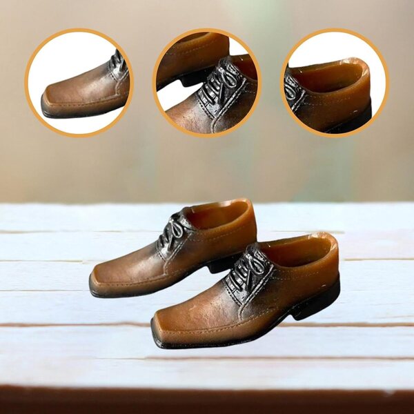 Braune elegante Schuhe für 1/6 Puppen – Kostüm und Cosplay-Zubehör 12 Zoll