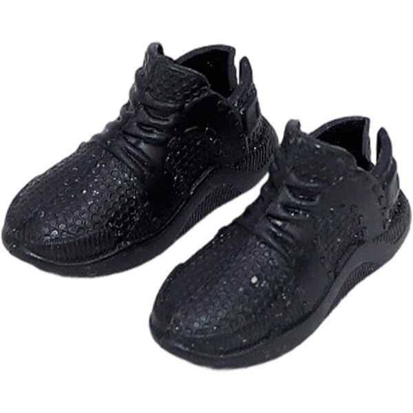 Sharplace 1/12 Puppe Sneakers Mini Sportschuhe Schwarz