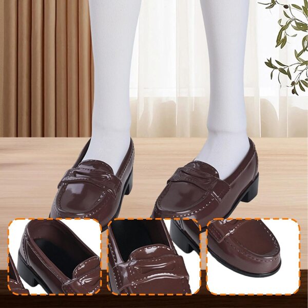 Dunkelbraune PU-Bjd-1/4-Puppenschuhe – langlebige Freizeitaccessoires
