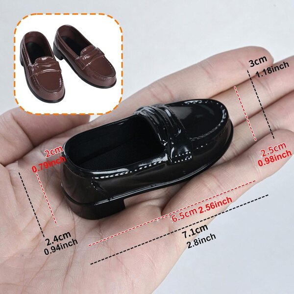 Dunkelbraune PU-Bjd-1/4-Puppenschuhe – langlebige Freizeitaccessoires