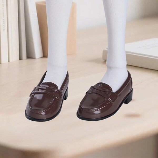 Dunkelbraune PU-Bjd-1/4-Puppenschuhe – langlebige Freizeitaccessoires