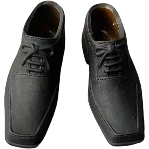 Miniaturschuhe für 1/6 Puppen, elegant und lässig aus schwarzem PP-Material