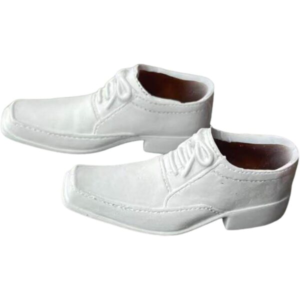 1/6 PP Miniaturschuhe für 12" männliche Puppen und Actionfiguren - Elegantes Weiß