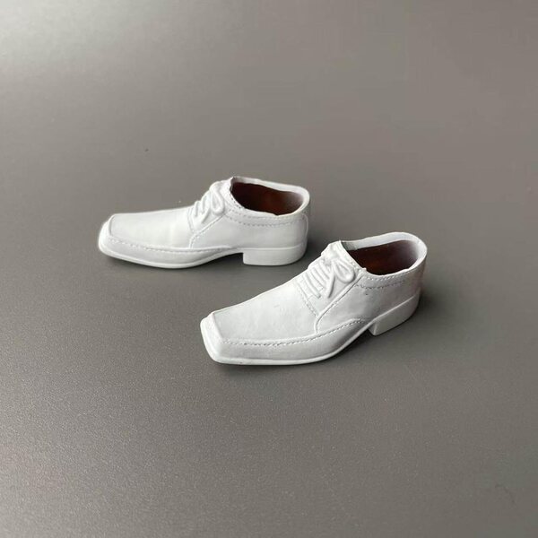 1/6 PP Miniaturschuhe für 12" männliche Puppen und Actionfiguren - Elegantes Weiß