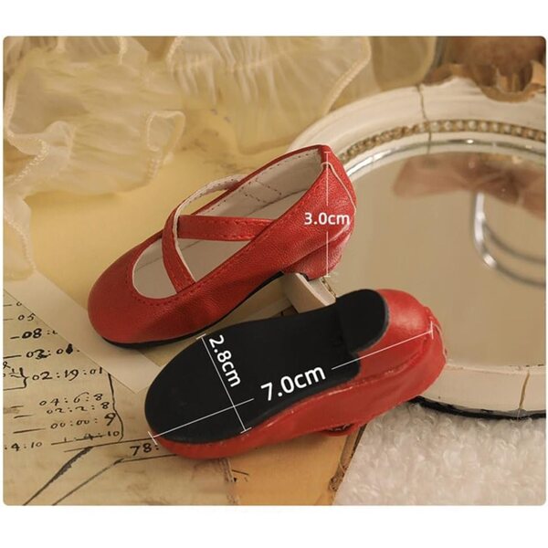 Braune Leder-High-Heel-Schuhe für 1/4 BJD-Puppen – 18-Zoll-Puppenzubehör