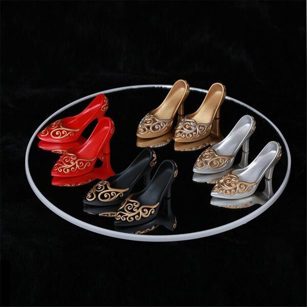High Heel Schuhe für BJD 1/4 SD Doll Silber, elegantes Kostümzubehör