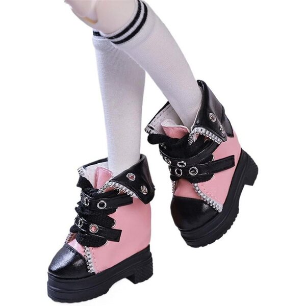 Lederstiefeletten für BJD SD 1/4 Puppen mit Schnalle – elegantes Zubehör für Puppen