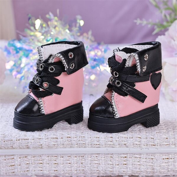 Lederstiefeletten für BJD SD 1/4 Puppen mit Schnalle – elegantes Zubehör für Puppen