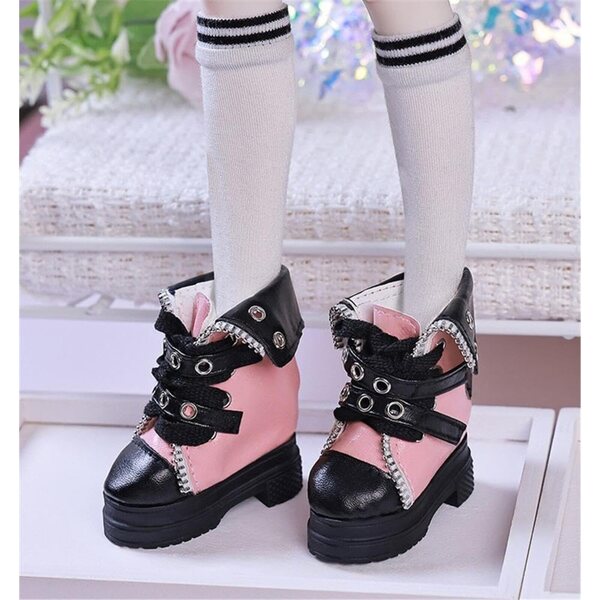 Lederstiefeletten für BJD SD 1/4 Puppen mit Schnalle – elegantes Zubehör für Puppen