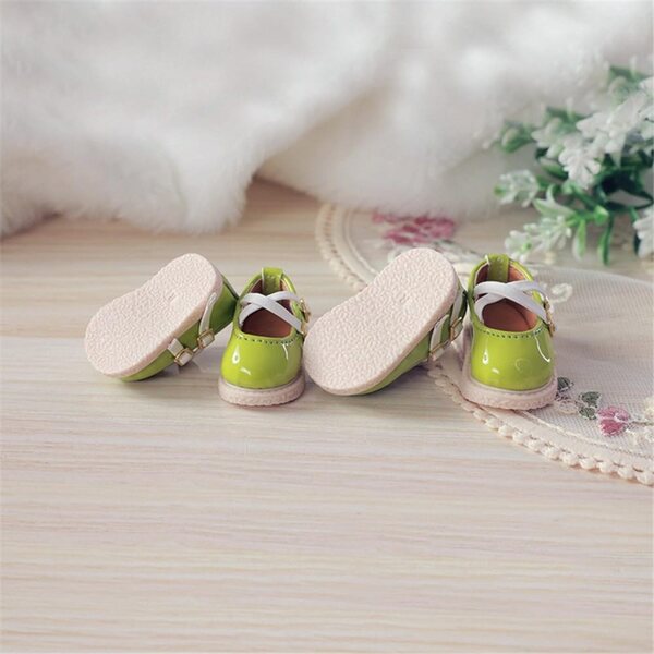 Scarpe in Pelle Bianco Cotone per Bambola BJD 1/6 - Accessori per Bambole 11,8 pollici