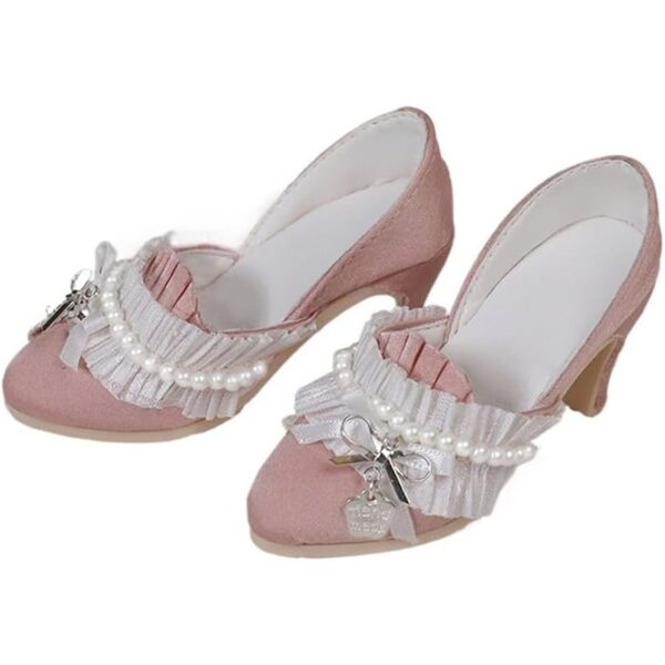 High-Heel-Schuhe für 1/4-BJD-Puppe, Rosa – Qualitätszubehör für SD-Puppen