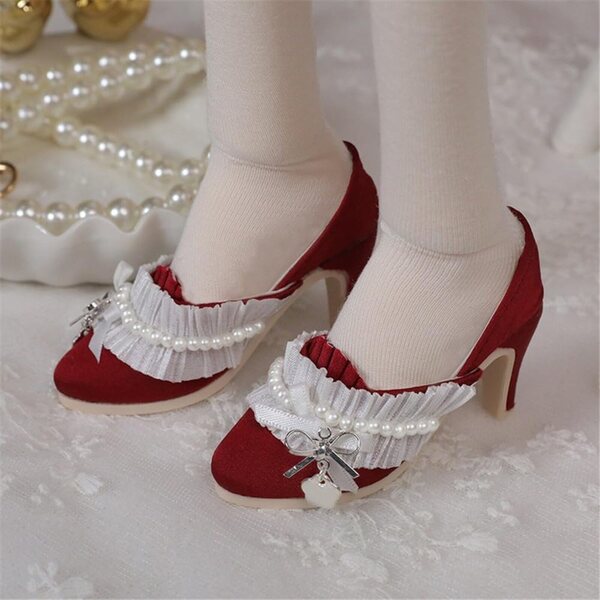 High-Heel-Schuhe für 1/4-BJD-Puppe, Rosa – Qualitätszubehör für SD-Puppen