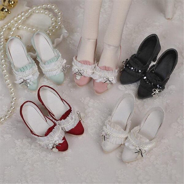 High-Heel-Schuhe für 1/4-BJD-Puppe, Rosa – Qualitätszubehör für SD-Puppen